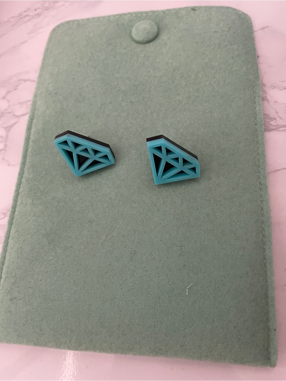 Miss Wax Turquoise Gemstone Stud Earrings - Women Jewelry